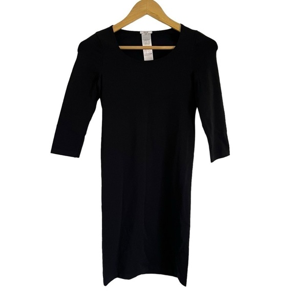 WOLFORD Barcelona 3/4 Sleeve Bodycon Black Dress - Picture 4 of 9